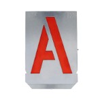 Stencil sæt med bogstaver A-Z+& med 80 mm tegnhøjde (27 dele)